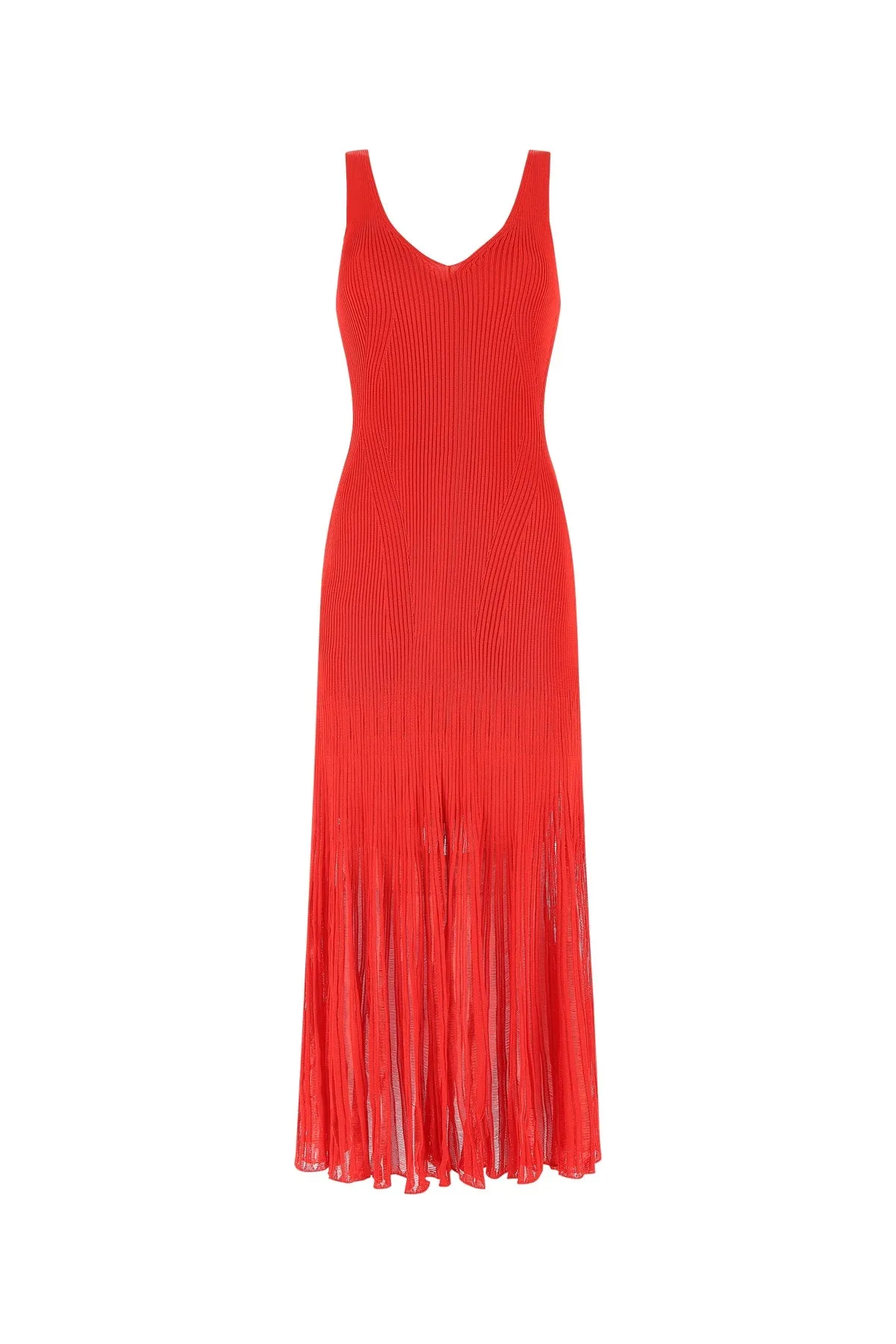 Alexander McQueen Sleeveless Knitted Midi Dress