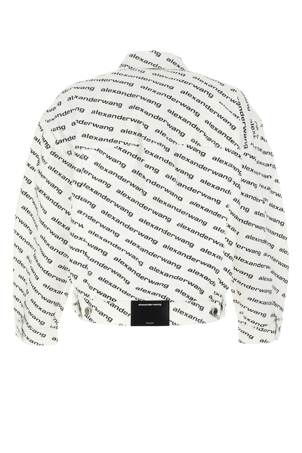 Alexander Wang Allover Logo Printed Denim Jacket