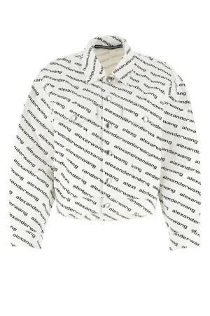 Alexander Wang Allover Logo Printed Denim Jacket