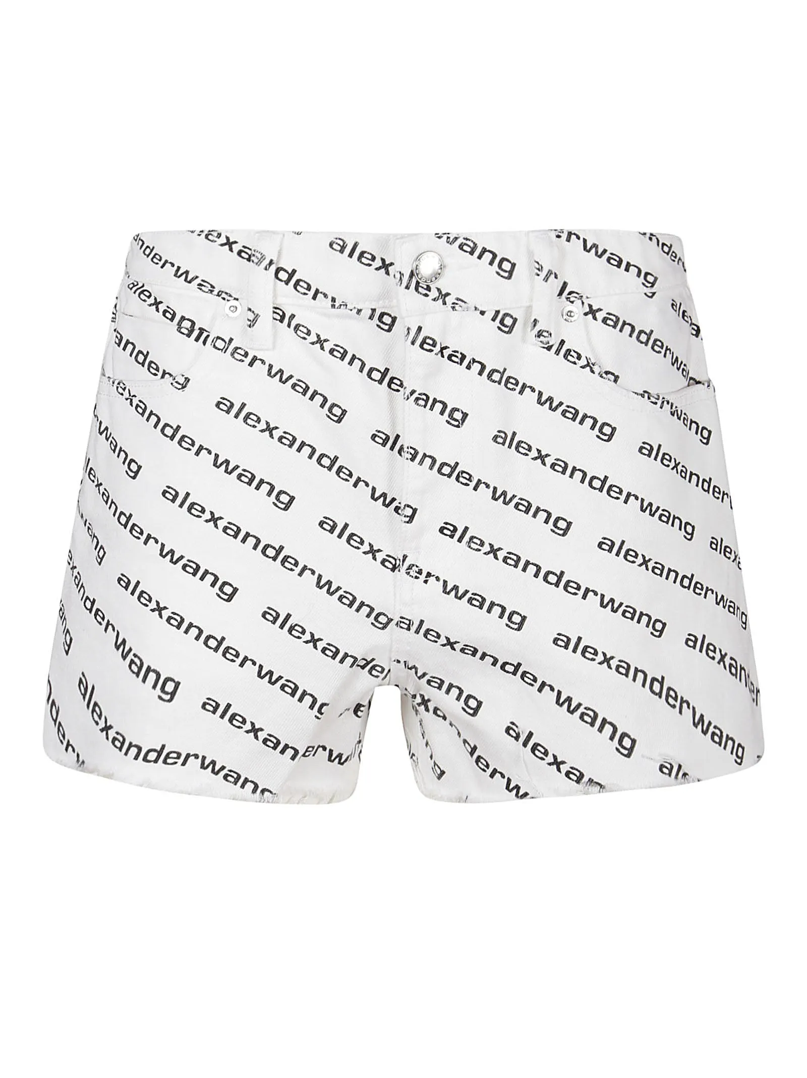 Alexander Wang Bite Logo Denim Shorts