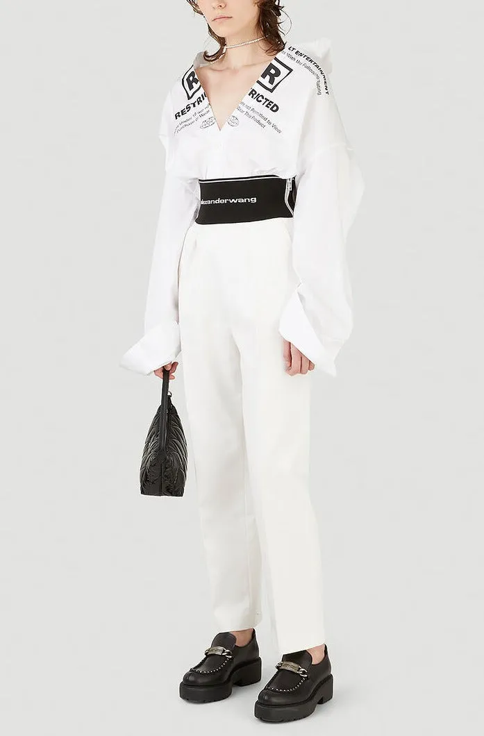 Alexander Wang Logo Band Straight-Leg Pants