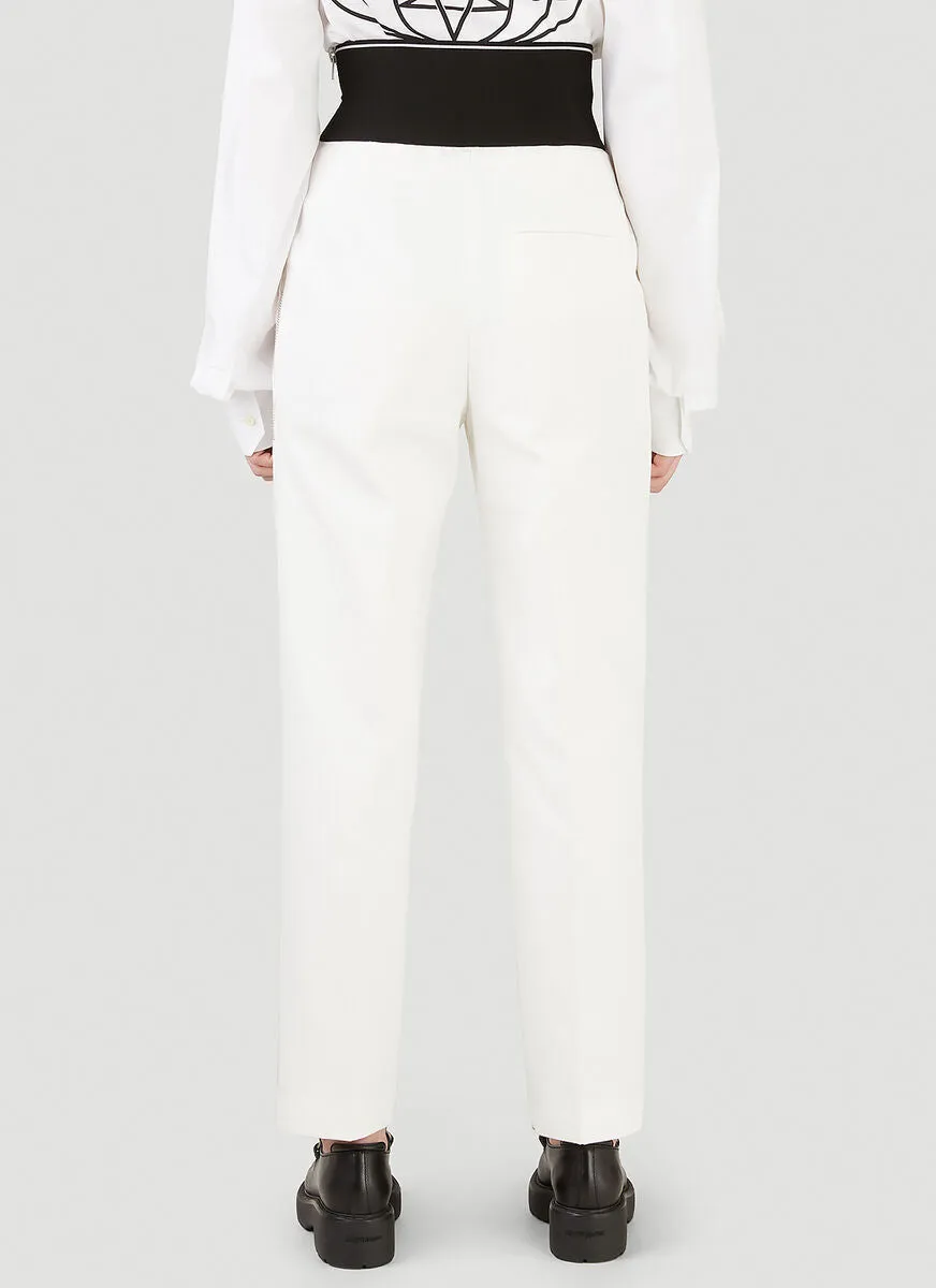 Alexander Wang Logo Band Straight-Leg Pants