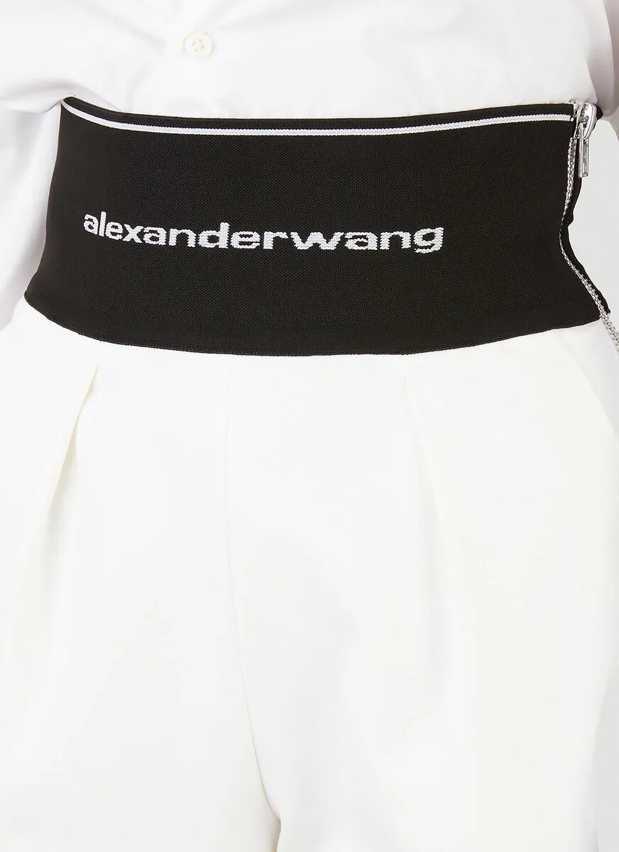 Alexander Wang Logo Band Straight-Leg Pants