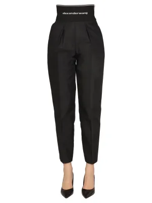 Alexander Wang Logo Detailed Straight Leg Trousers