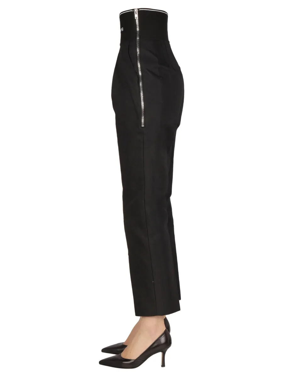 Alexander Wang Logo Detailed Straight Leg Trousers