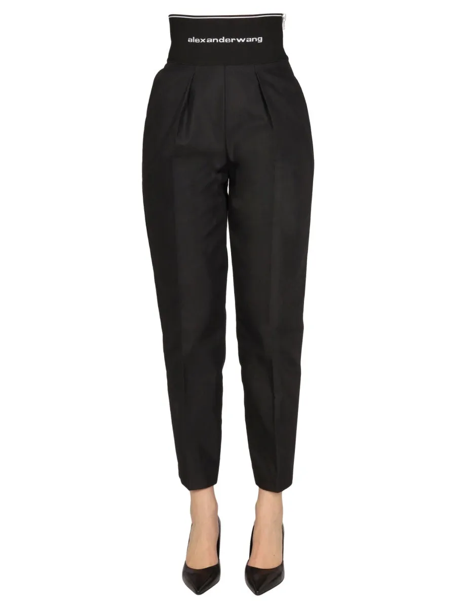 Alexander Wang Logo Detailed Straight Leg Trousers