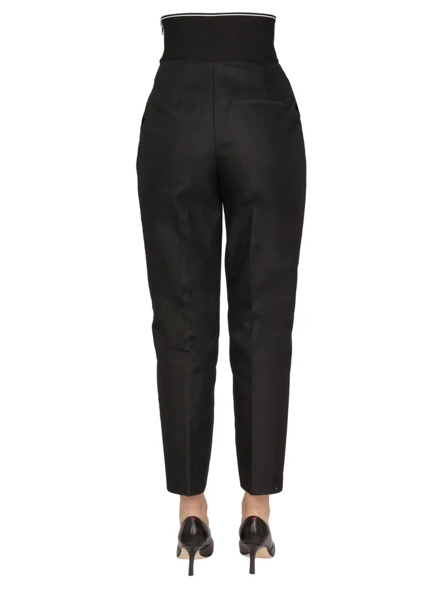 Alexander Wang Logo Detailed Straight Leg Trousers
