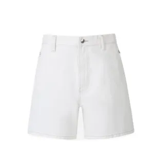Alexander Wang Relaxed Fit Logo Patch Denim Shorts