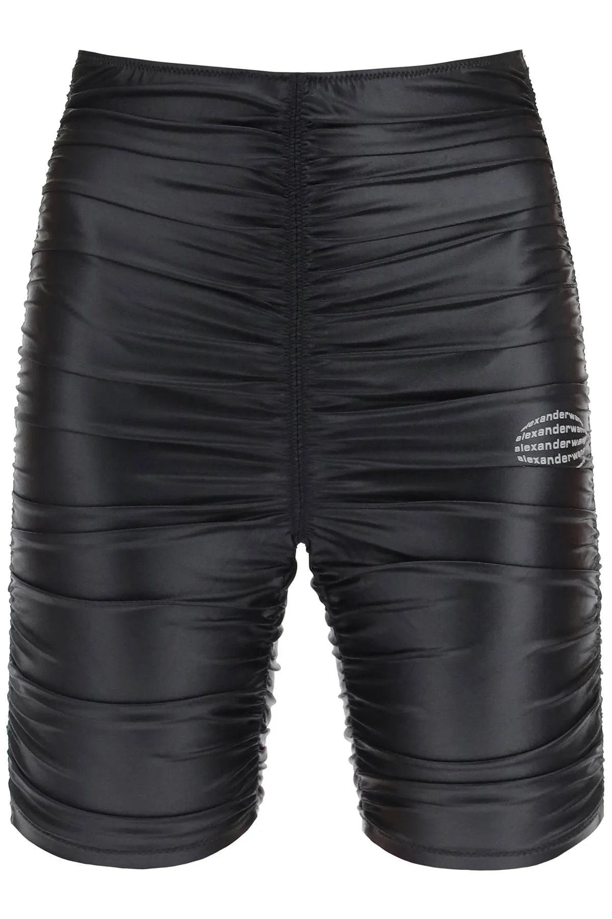 Alexander Wang Ruched Detail Logo Shorts