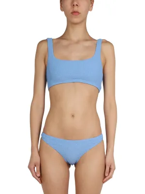 Alexander Wang Textured Logo Jersey Bikini Top