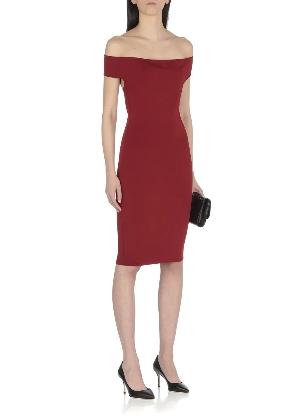 Alexandre Vauthier Off Shoulder Midi Dress