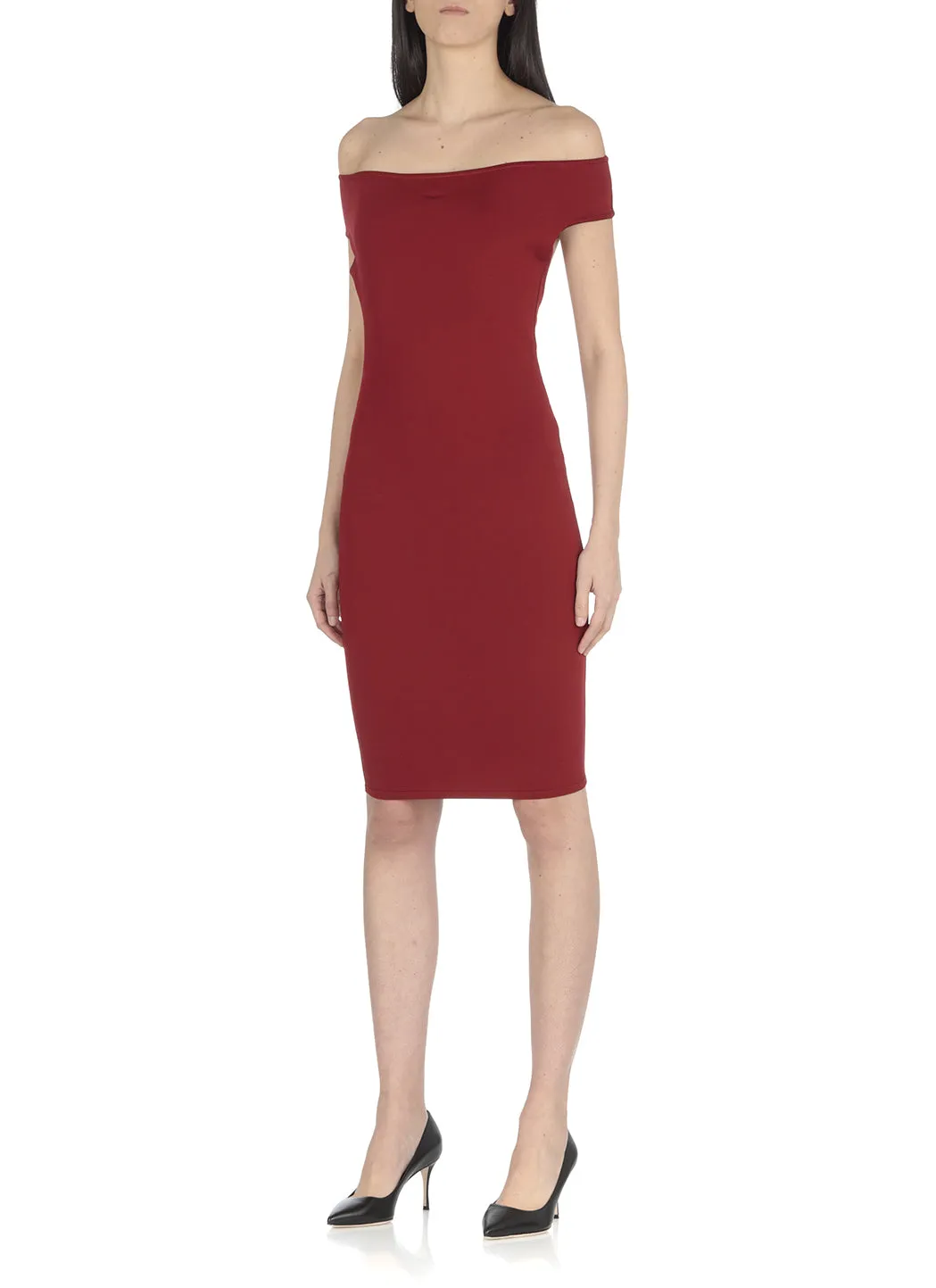 Alexandre Vauthier Off Shoulder Midi Dress
