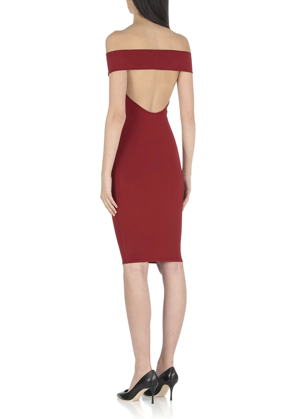 Alexandre Vauthier Off Shoulder Midi Dress