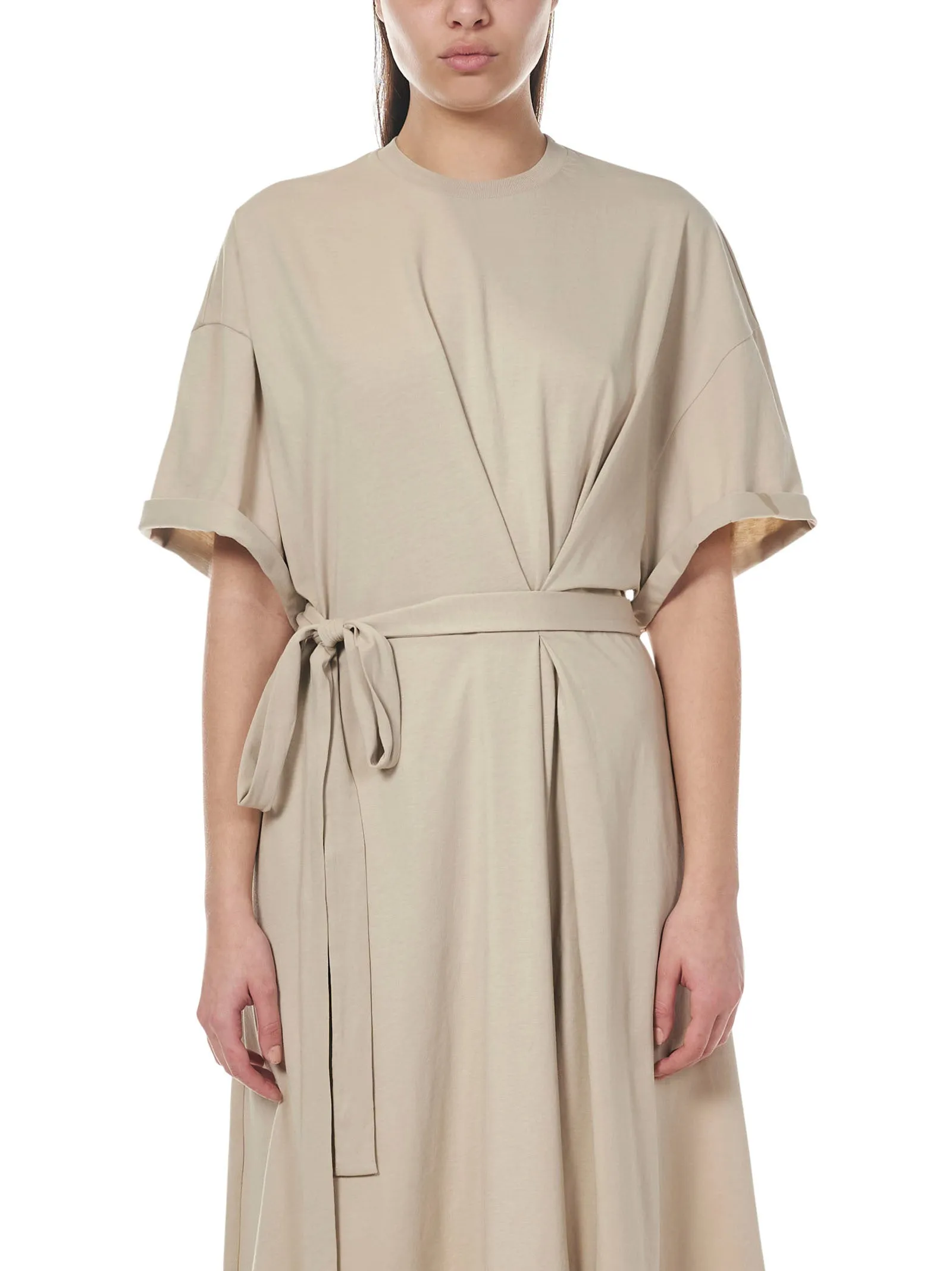 Alexandre Vauthier Tie-Waist Midi T-Shirt Dress