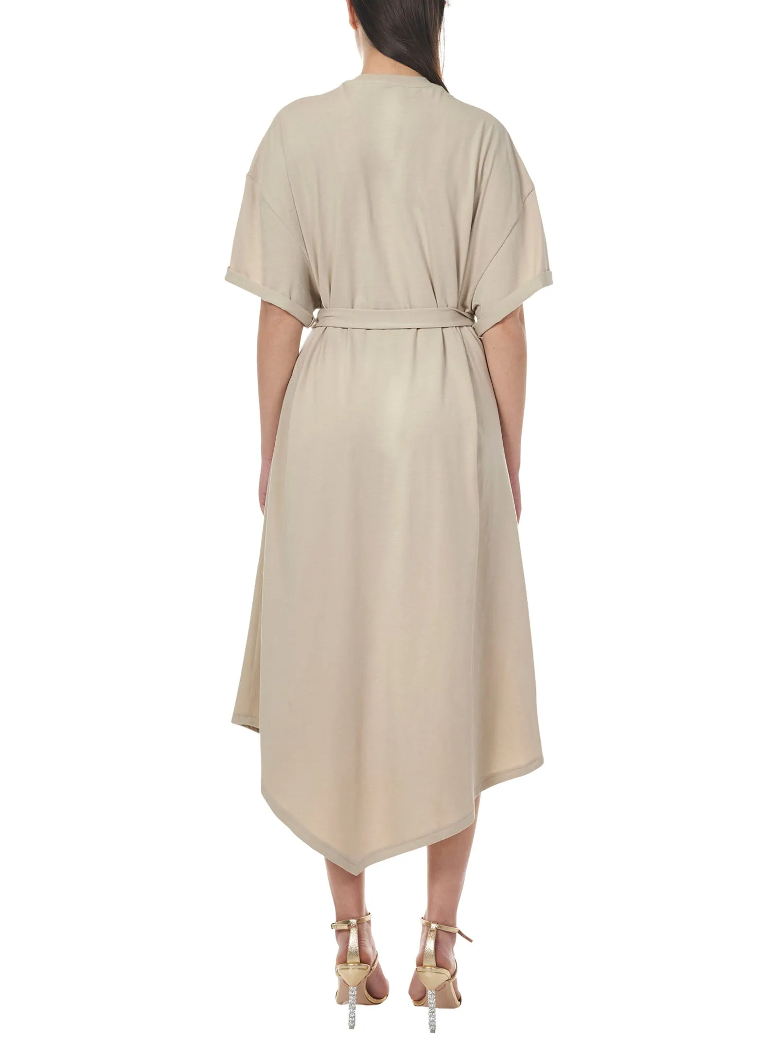 Alexandre Vauthier Tie-Waist Midi T-Shirt Dress