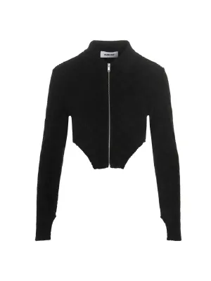 Ambush Monogram Zipped Cropped Top