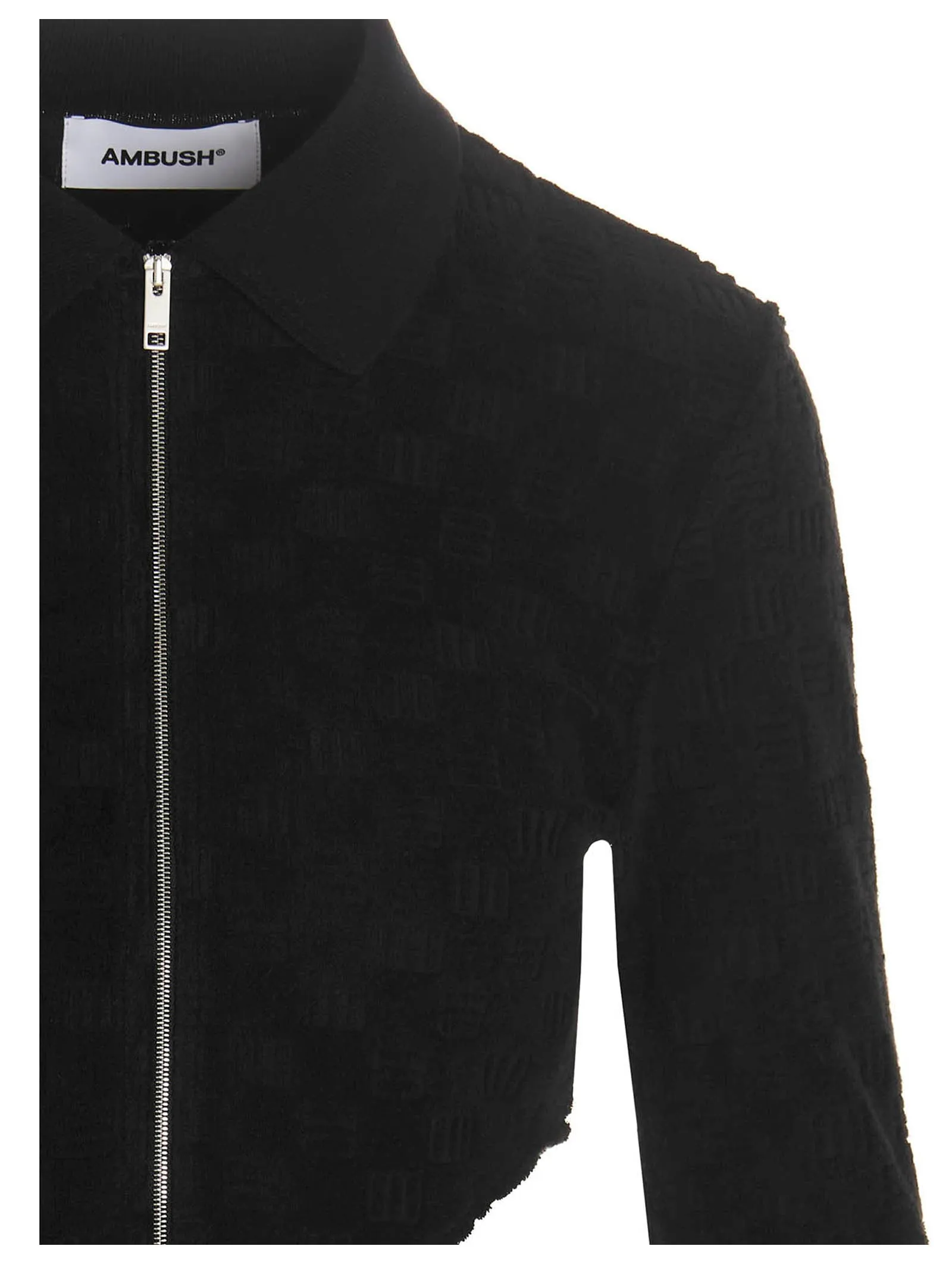 Ambush Monogram Zipped Cropped Top