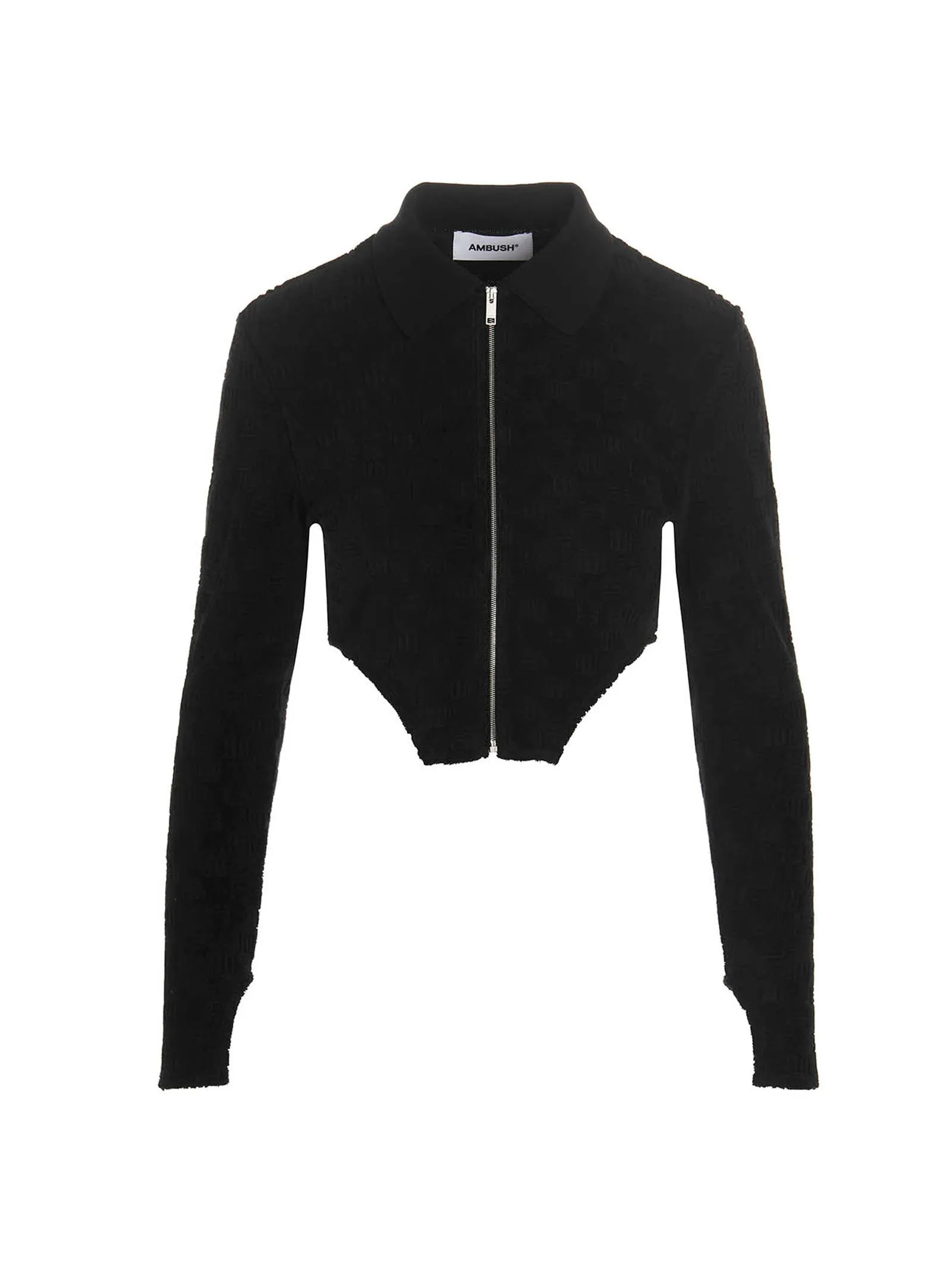Ambush Monogram Zipped Cropped Top