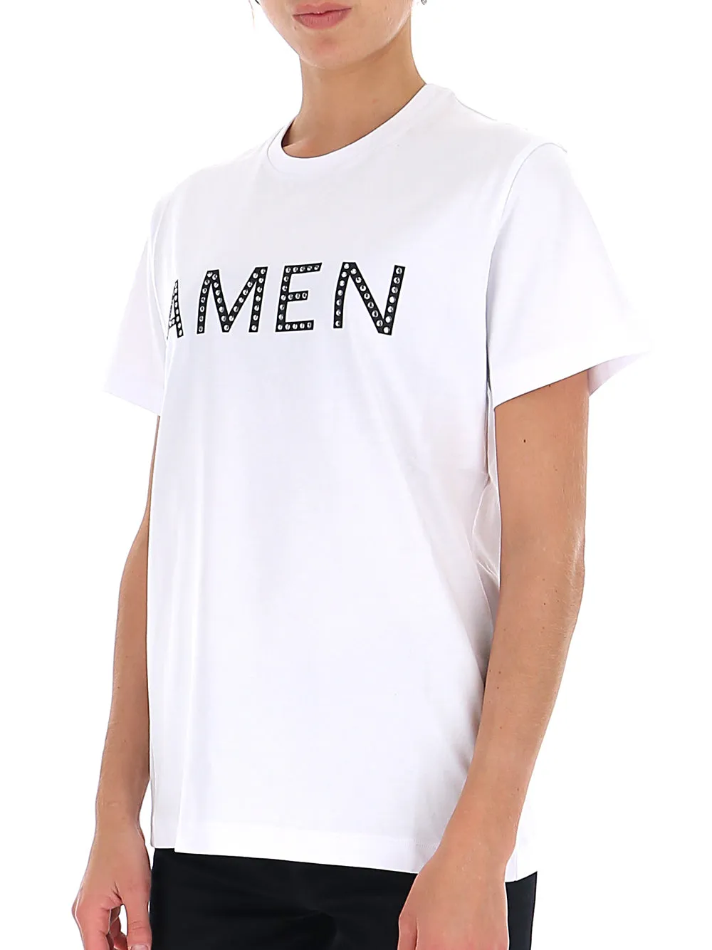 Amen Logo Embellished Crewneck T-Shirt