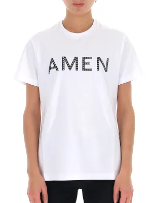 Amen Logo Embellished Crewneck T-Shirt