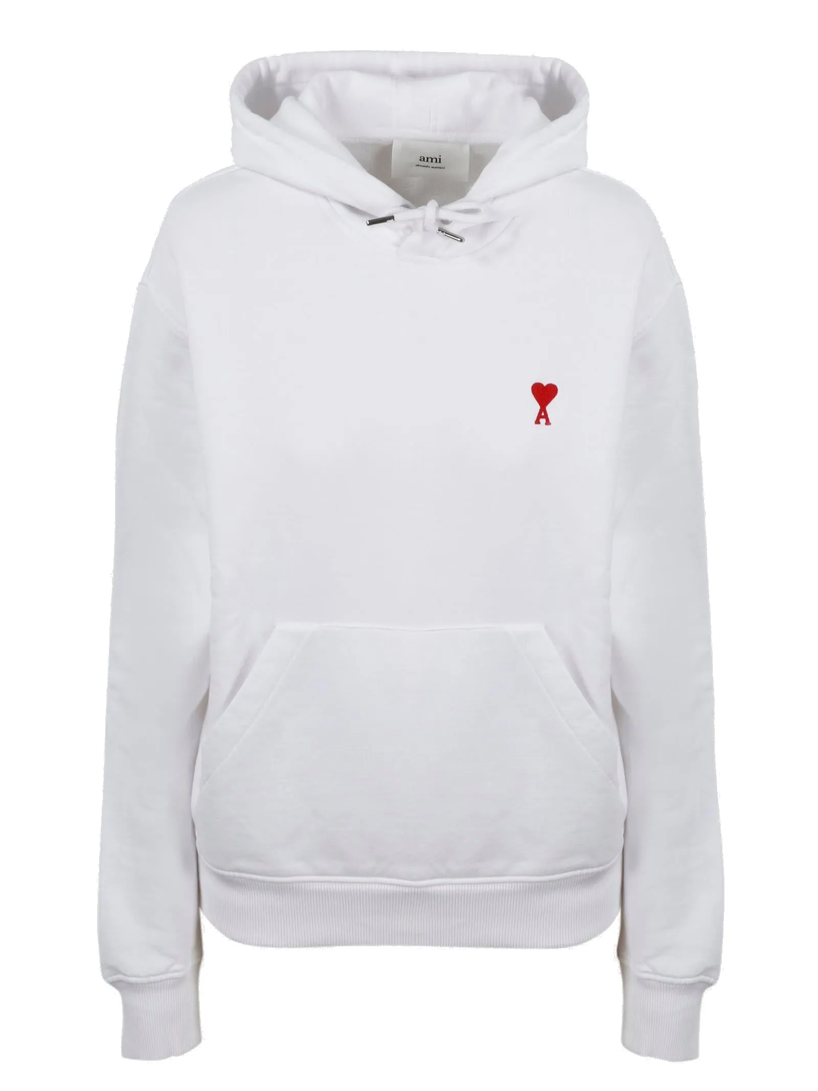 AMI Logo Embroidered Drawstring Hoodie