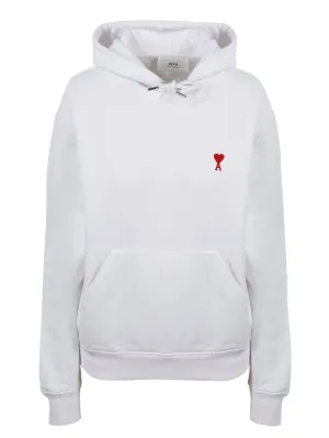 AMI Logo Embroidered Drawstring Hoodie
