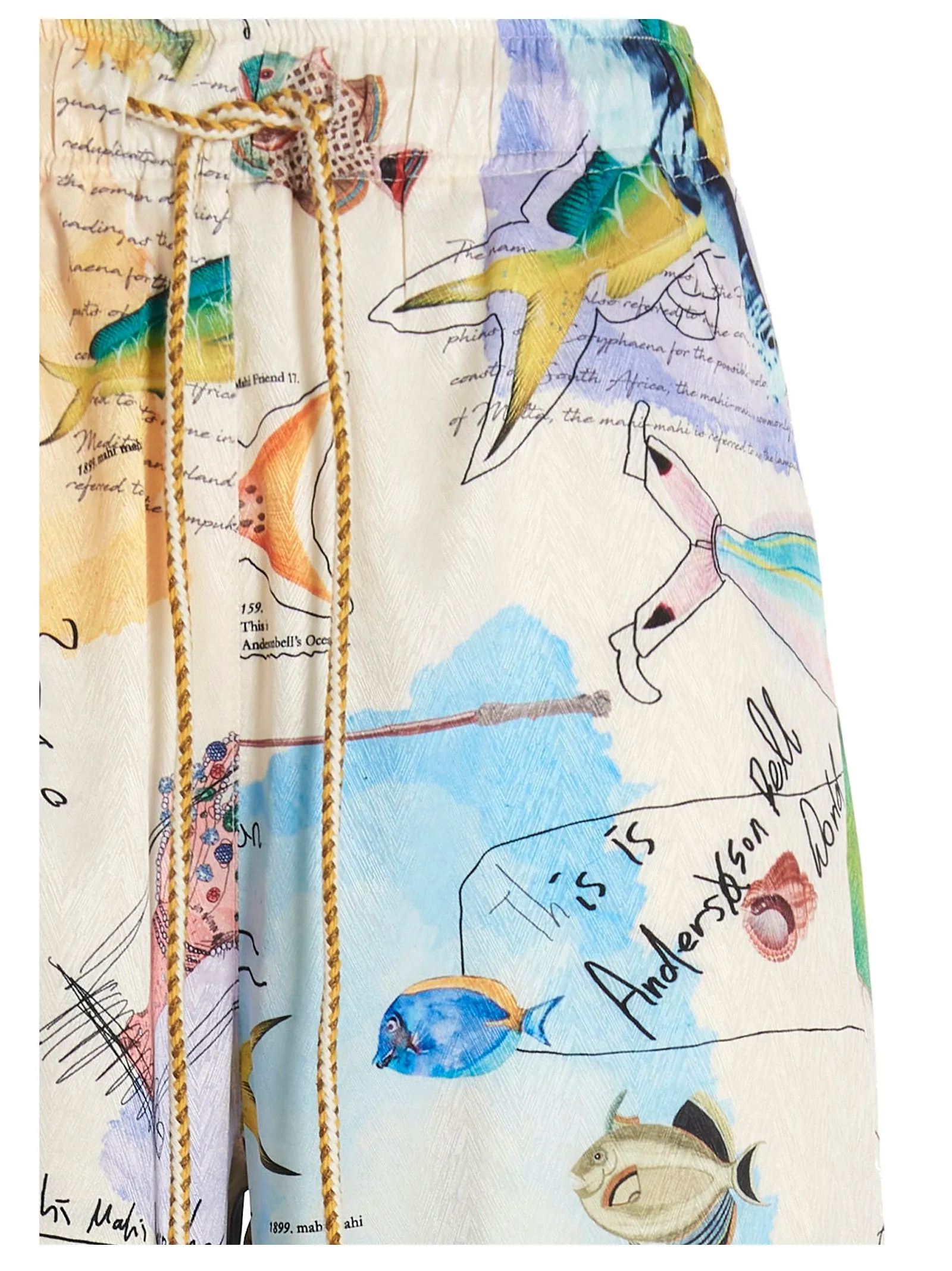 Andersson Bell Allover Graphic Printed Wide-Leg Pants