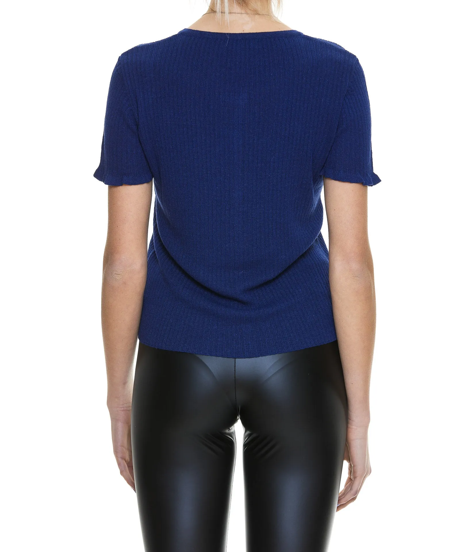 A.P.C. Aria Buttoned Ribbed Knit Top