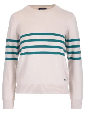 A.P.C. Striped Crewneck Knit Jumper
