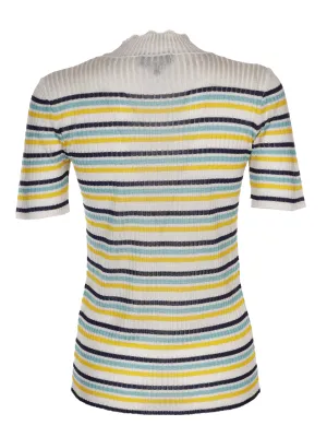 A.P.C. Striped Short-Sleeved Knit Top