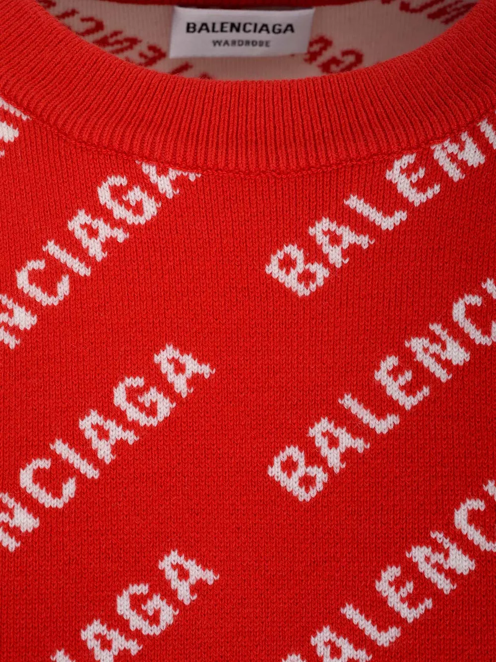 Balenciaga Allover Logo Knit Jumper