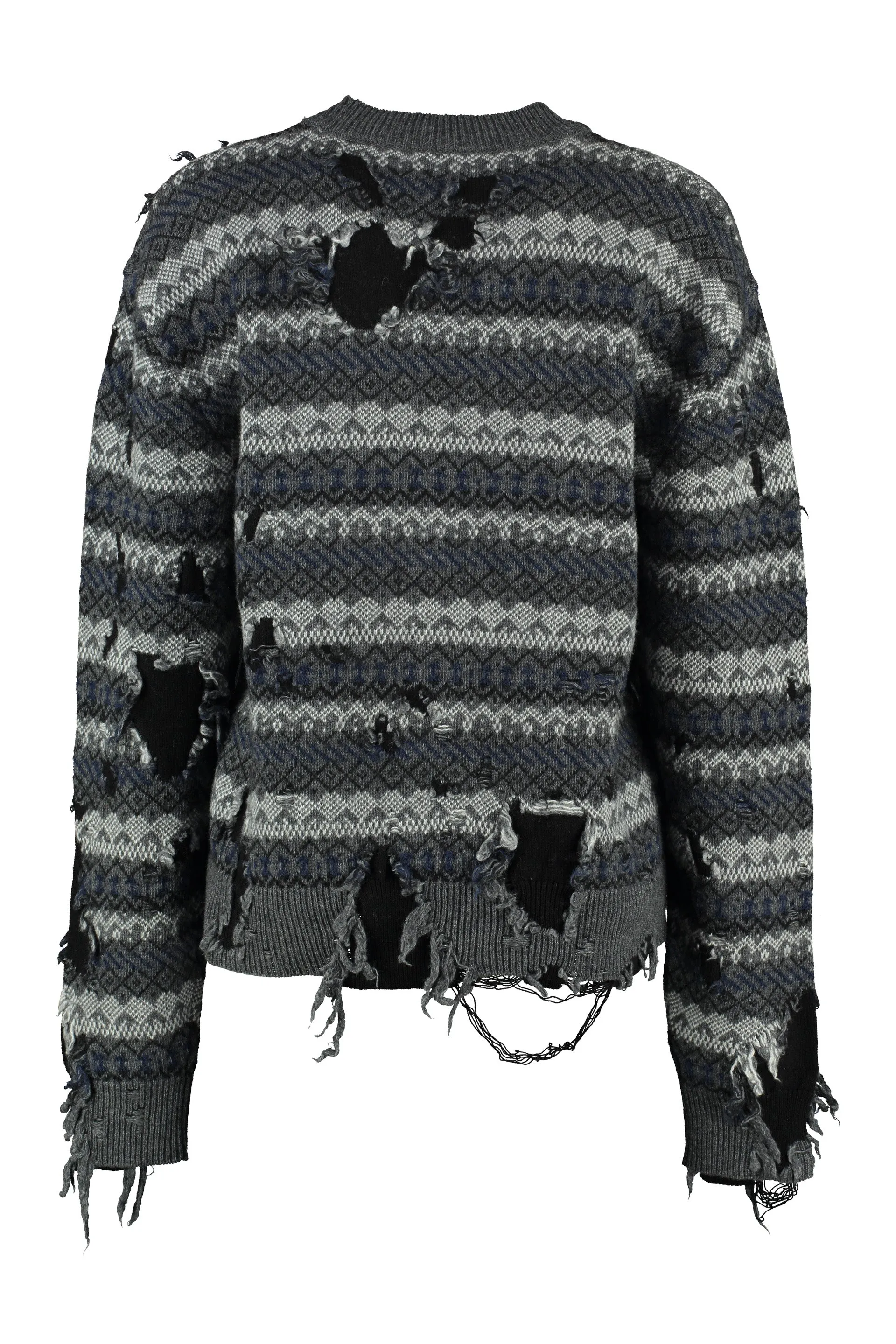 Balenciaga Destroyed Crewneck Knit Jumper