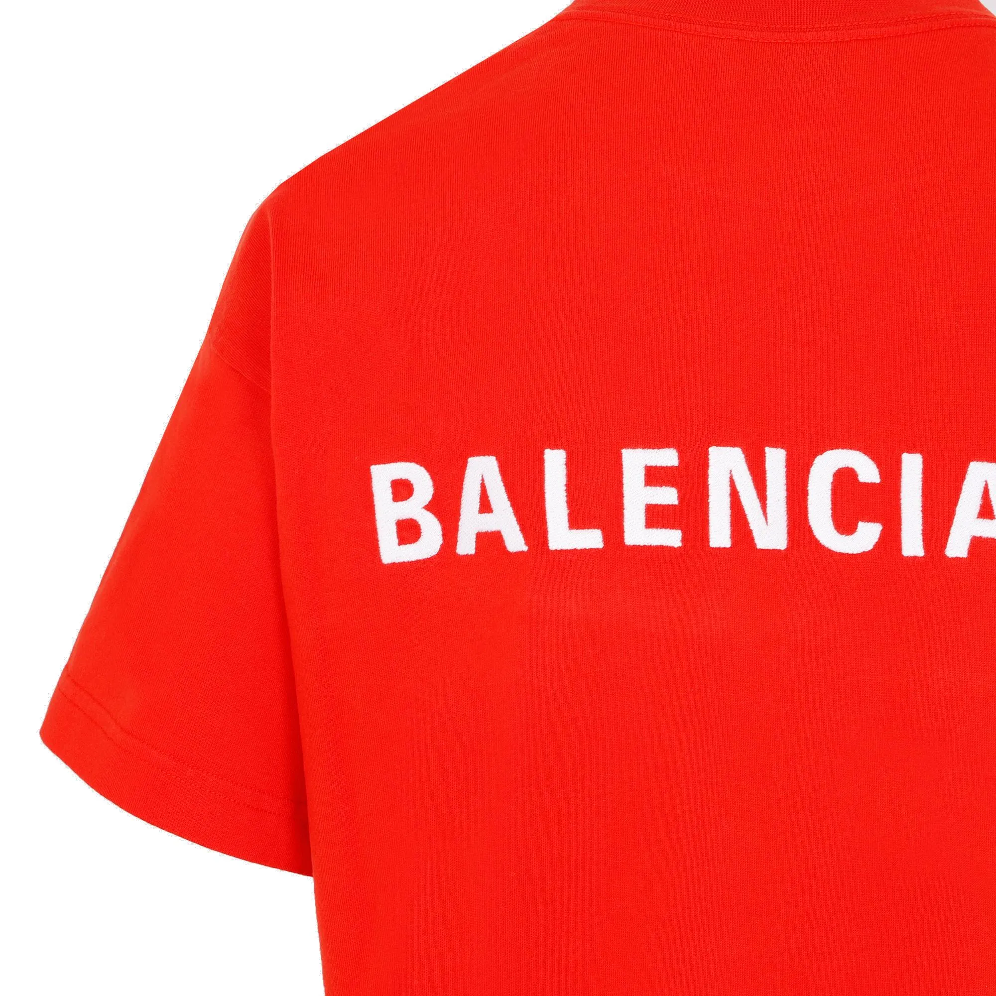 Balenciaga Logo Embroidered Crewneck T-Shirt