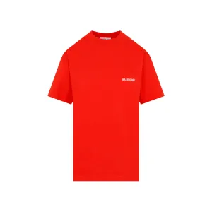 Balenciaga Logo Embroidered Crewneck T-Shirt