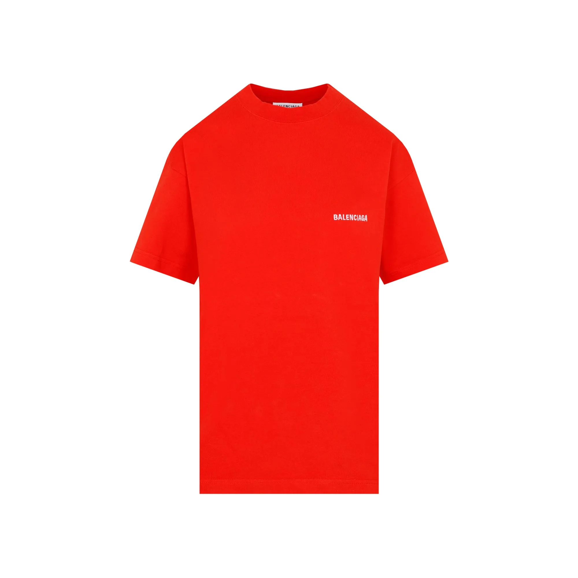 Balenciaga Logo Embroidered Crewneck T-Shirt