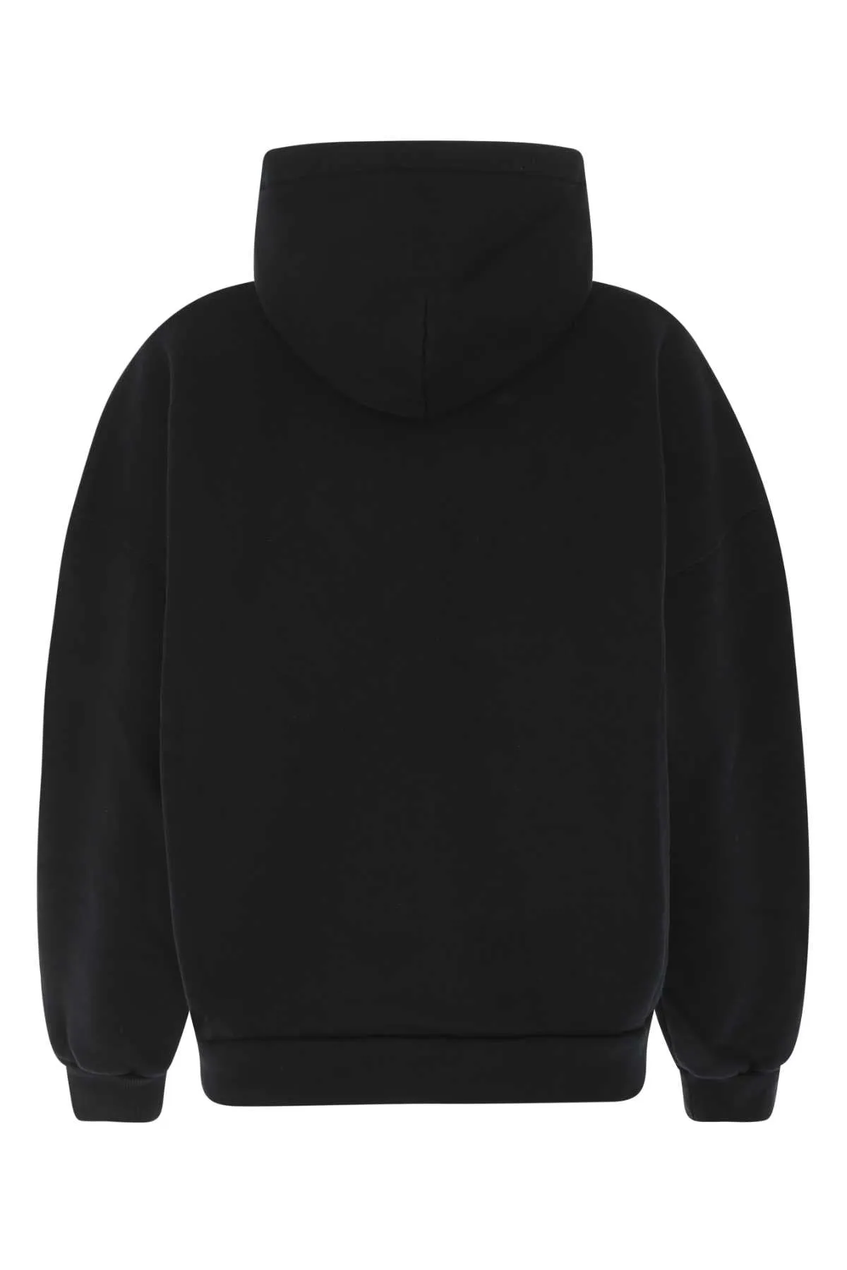 Balenciaga Logo Print Ribbed Hem Hoodie