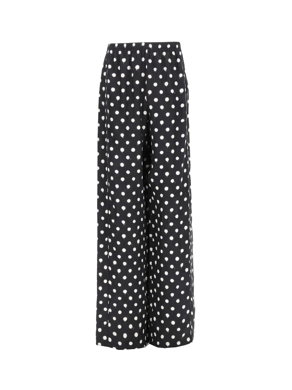Balenciaga Poka Dot Printed Wide-Leg Pants