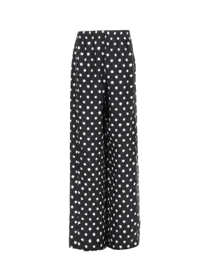 Balenciaga Poka Dot Printed Wide-Leg Pants