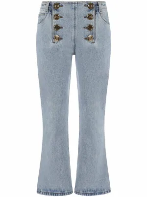 Balmain Button Detailed Bootcut Jeans