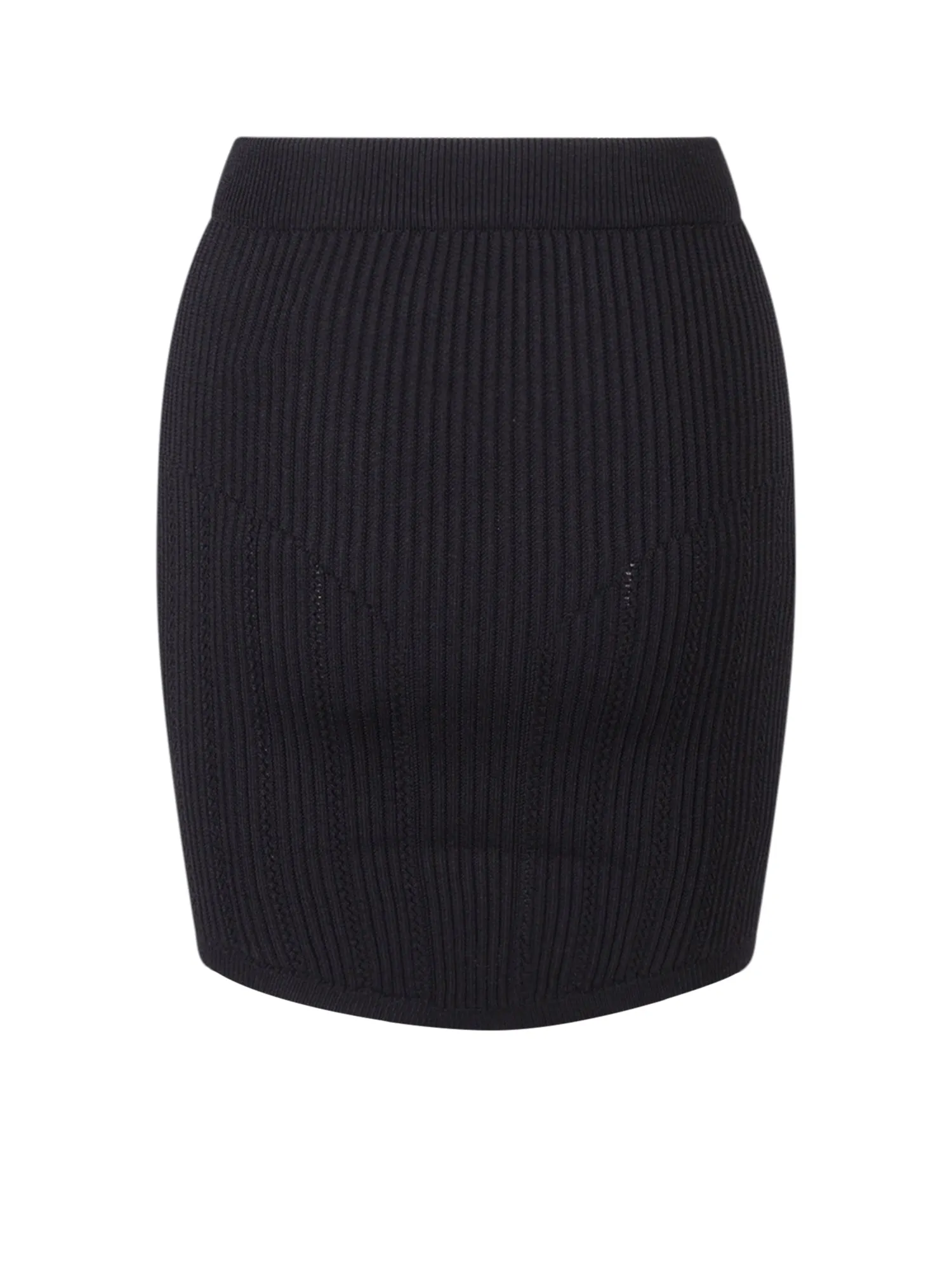 Balmain High Waist Knit Mini Skirt