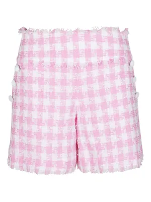 Balmain High-Waisted Tweed Shorts