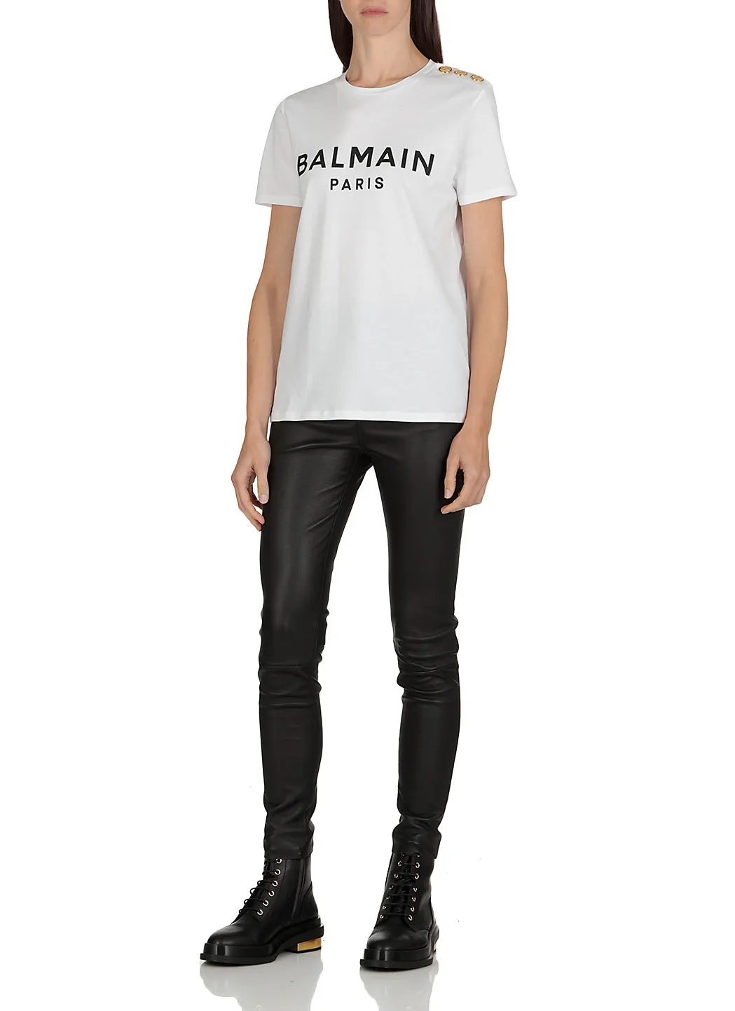 Balmain Logo Printed Crewneck T-Shirt