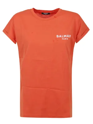 Balmain Logo Printed Crewneck T-Shirt