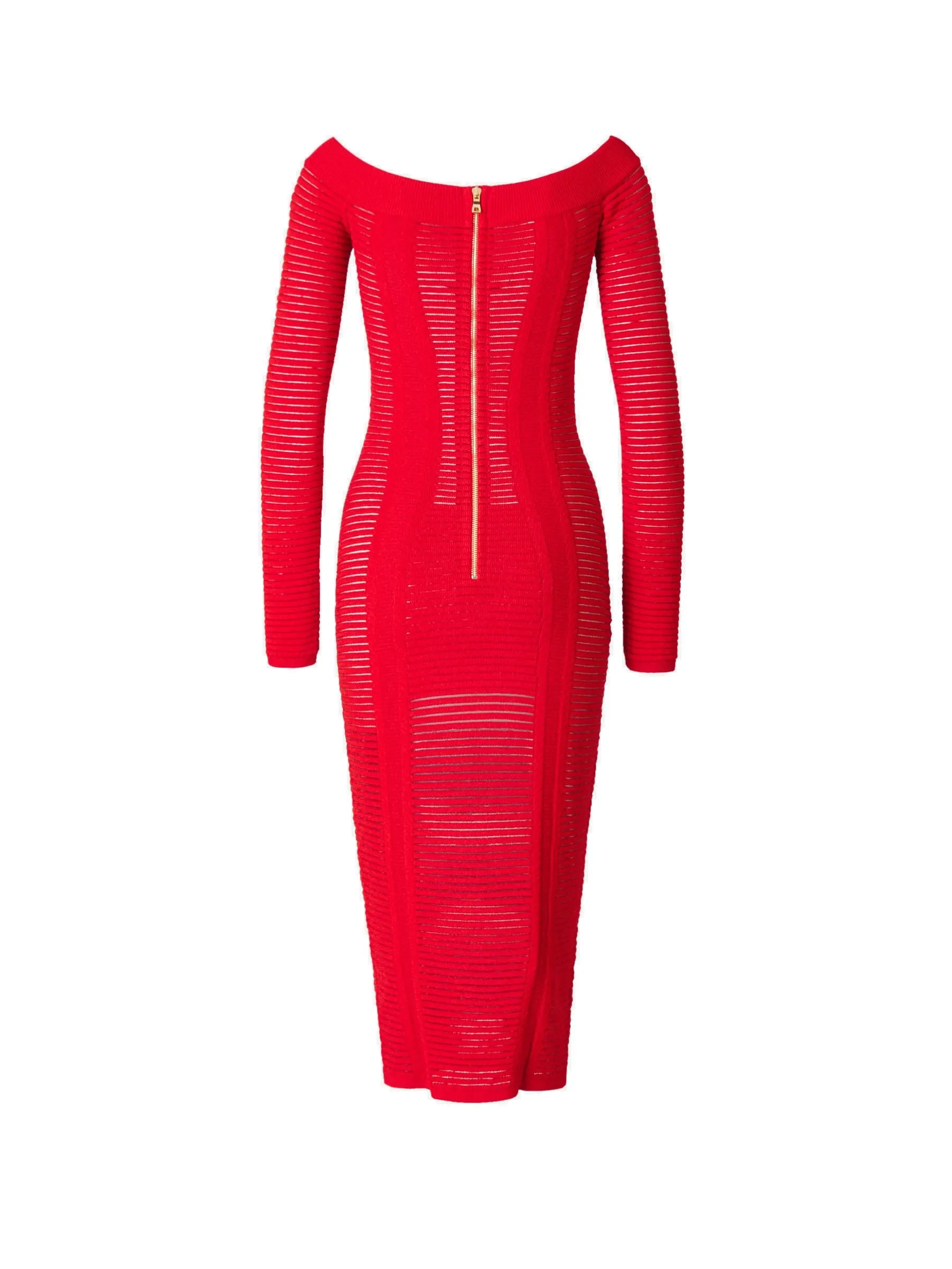 Balmain Long-Sleeved Knit Dress
