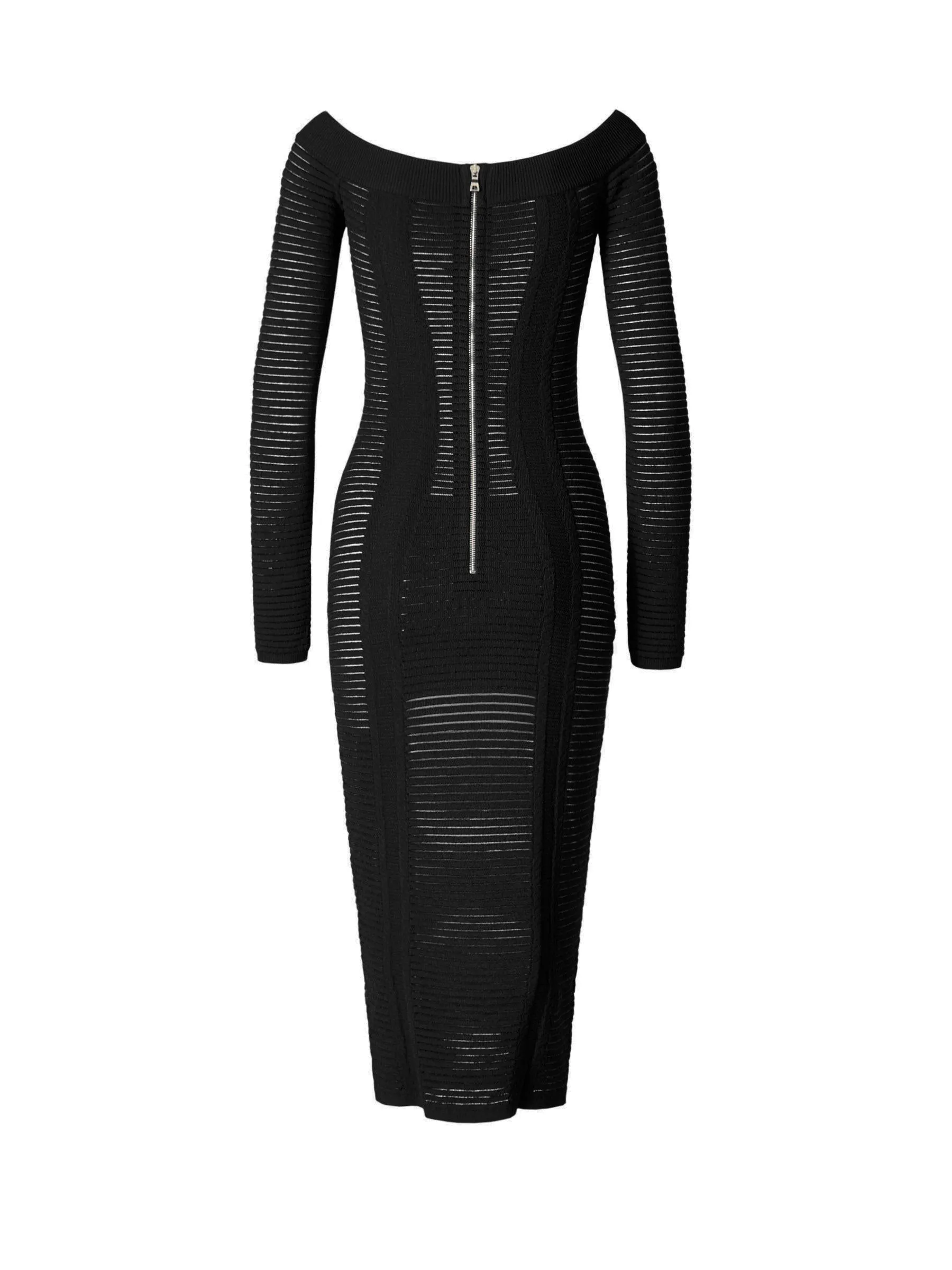 Balmain Long-Sleeved Knit Dress