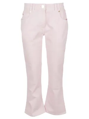 Balmain Low-Rise Logo Embroidered Jeans