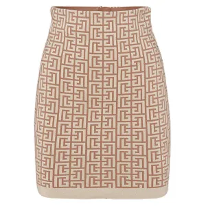 Balmain Monogram Knit Mini Skirt