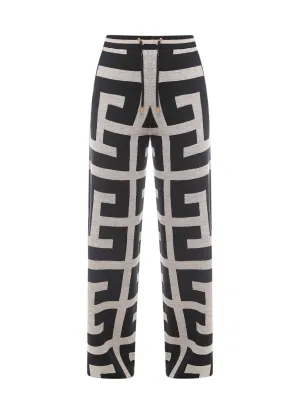 Balmain Monogram Patterned Drawstring Track Trousers