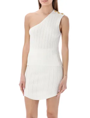 Balmain One-Shoulder Knit Top