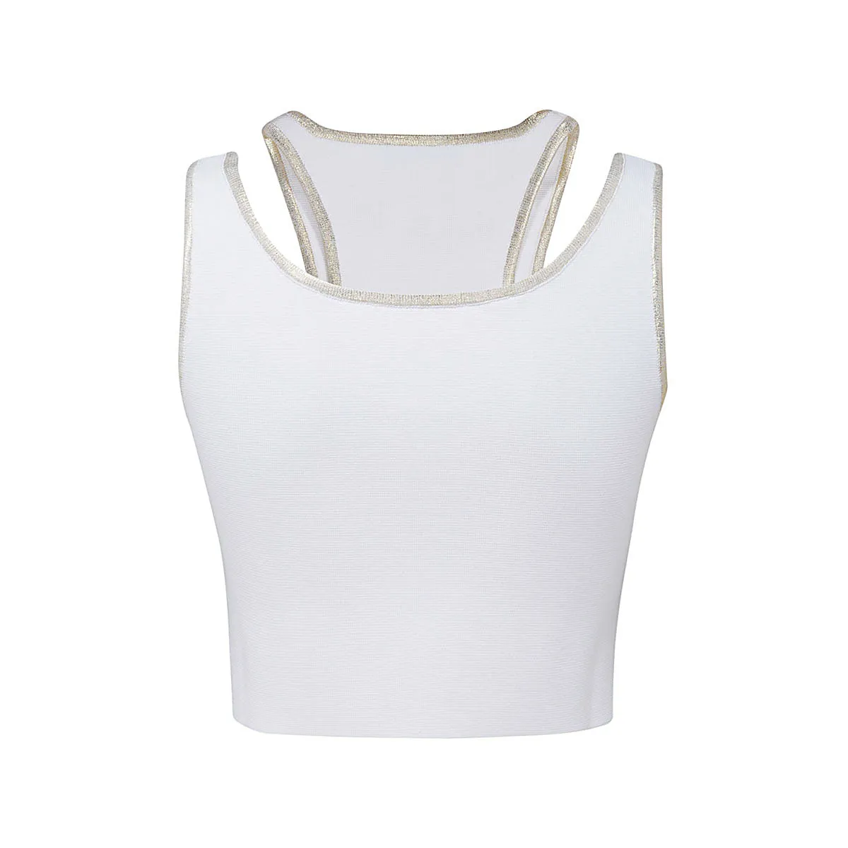 Balmain Sleeveless Cropped Knitted Top